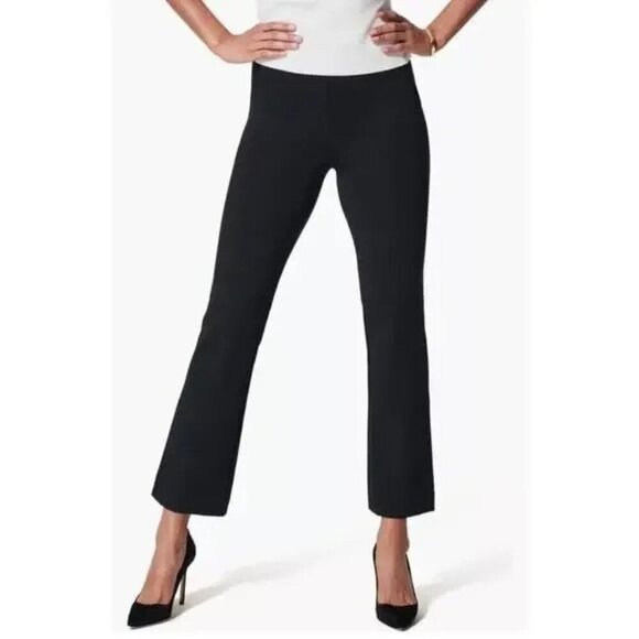 SPANX Black Cropped Pants On-the-Go Polished Ankle Slim Women Size L - Picture 1 of 7
